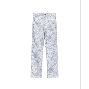 Zara Paisley Print Cut Trousers